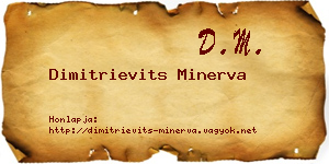 Dimitrievits Minerva névjegykártya